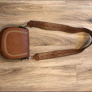 Urban expressions brown studded rocker purse